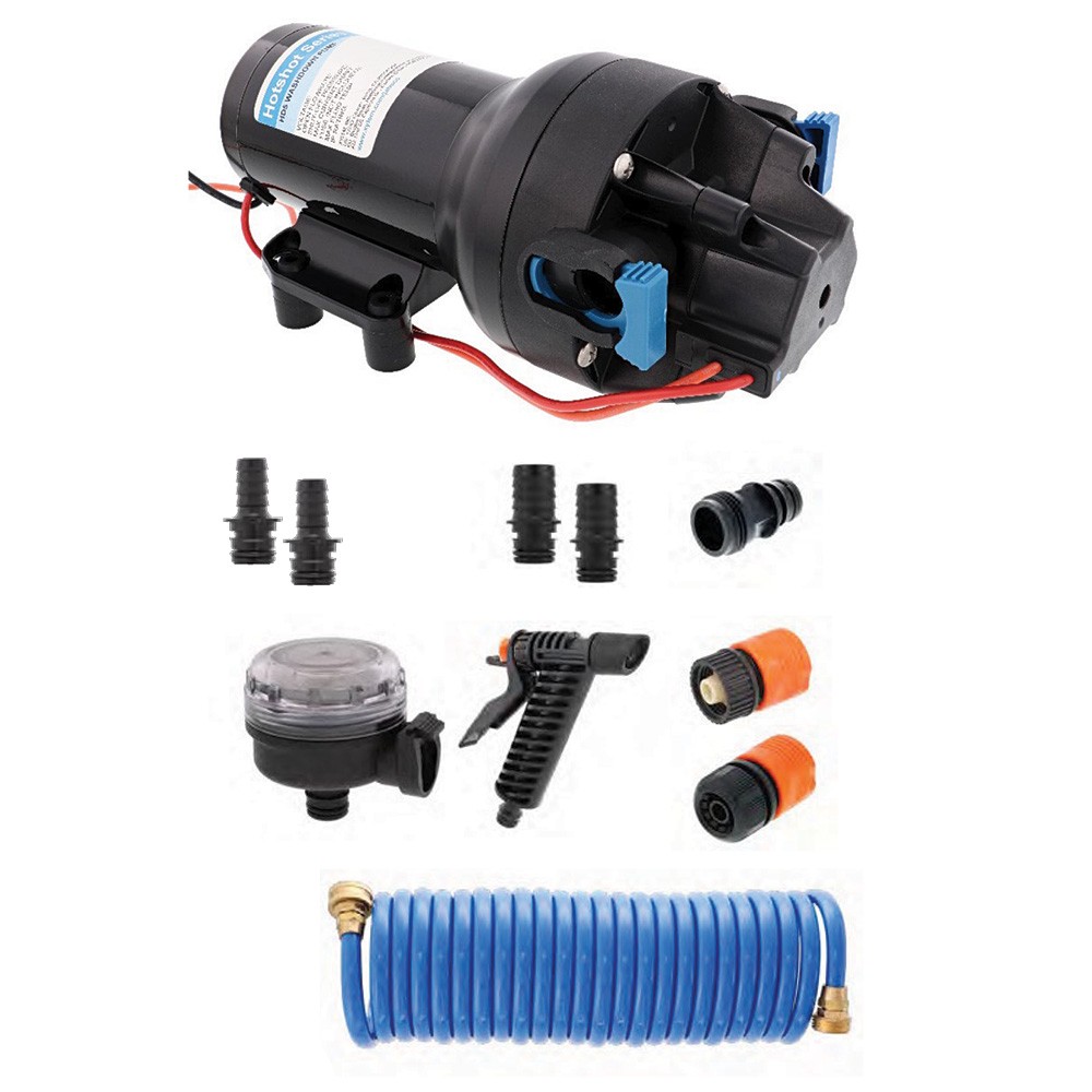 Jabsco P501J119N4A Washdown Pump Kit 12V 5GPM 70PSI w/25' Hose