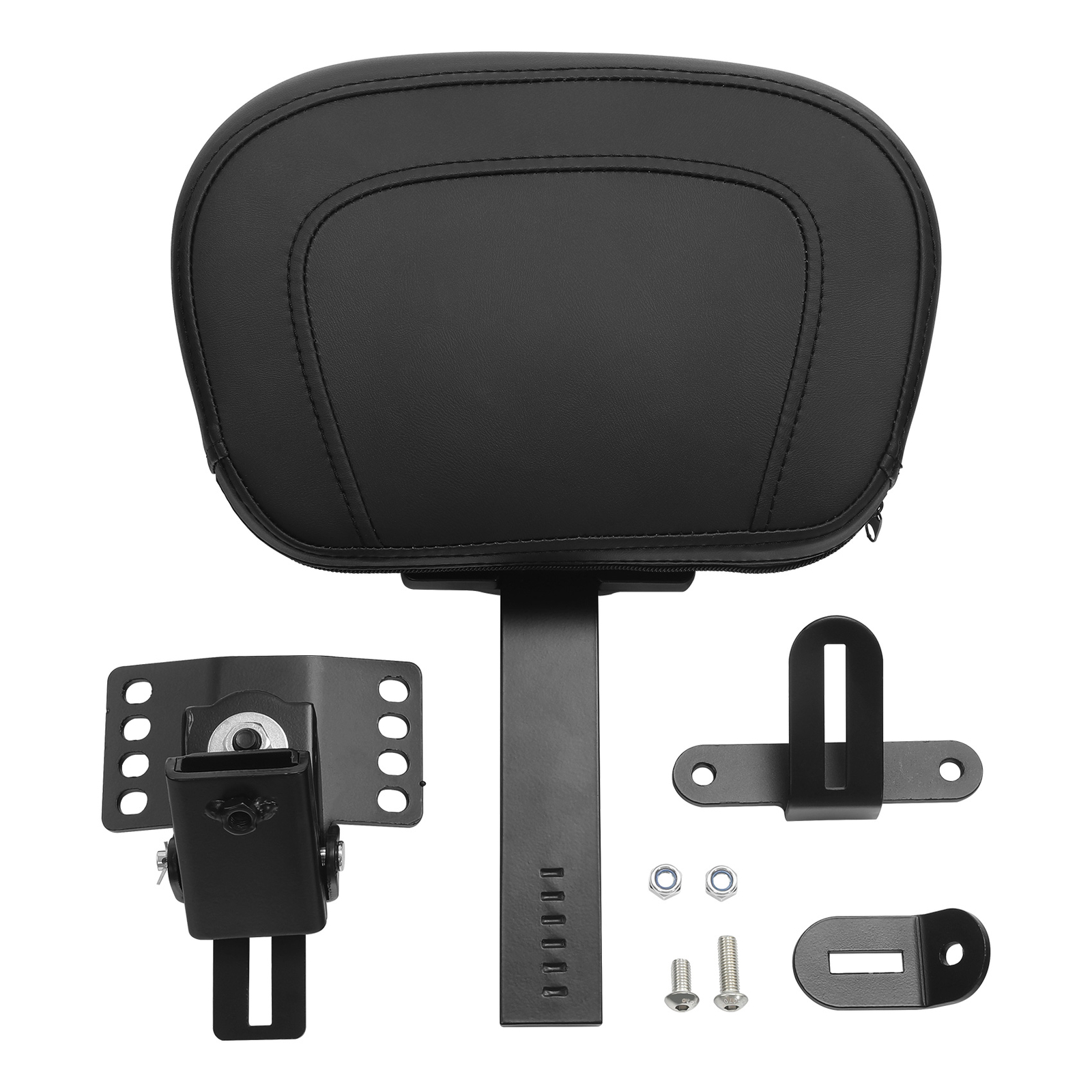 Black Plug-In Driver Rider Backrest Pad Fit For Harley Road Glide King 1997-2025