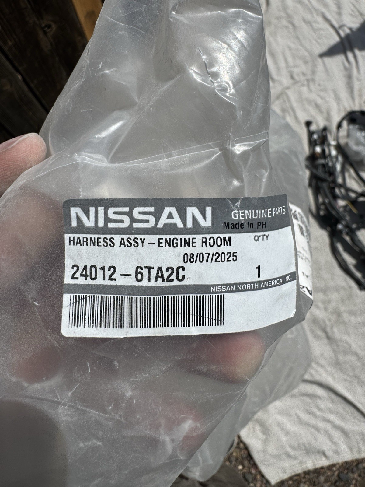 2022-2023 Nissan Pathfinder 3.5L Engine Room Wiring Harness OEM 24012-6TA2C