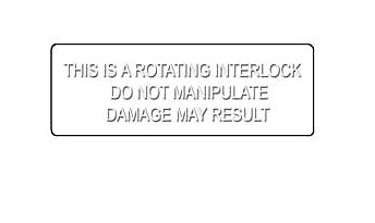 Mid-Late 1969  Corvette Decal Steering Column Interlock Warning