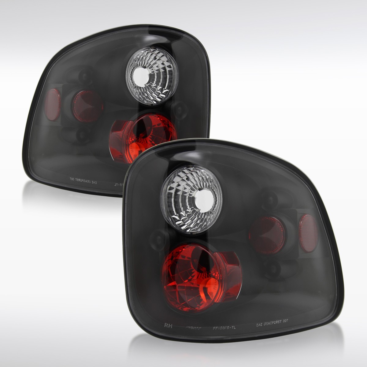 Fit 1997-2003 Ford F-150 Flareside Black Tail Lights Rear Brake Lamps Left+Right Fit 1997-2003 Ford F-150 Flareside Black Tail Lights Rear Brake Lamps Left+Right