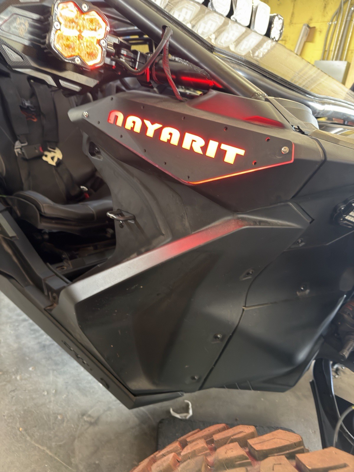 CUSTOMIZE Side Badges with LED Lights For Can am Maverick R/R MAX Pair