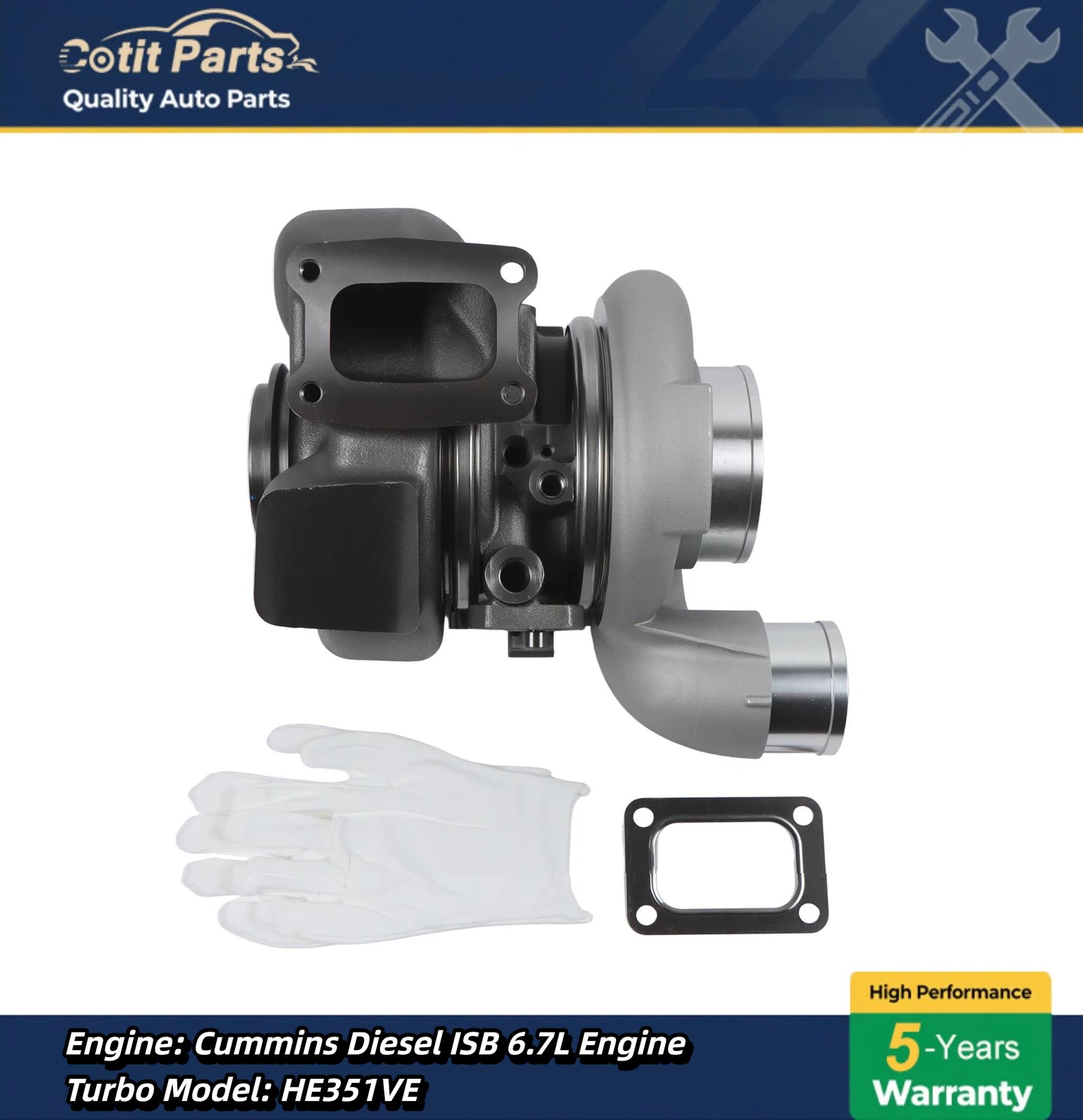 TurboCharger Turbo HE351VE for Dodge Ram Cummins Diesel VGT 6.7 2007-2012 Holset