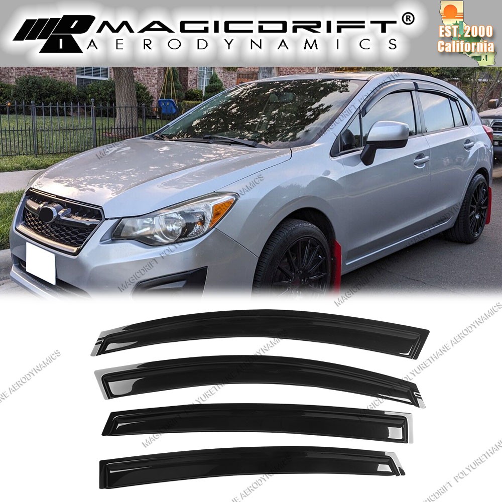 Fits 12-16 Subaru Impreza 13-17 XV Crosstrek Acrylic Window Visors 4Pc Set