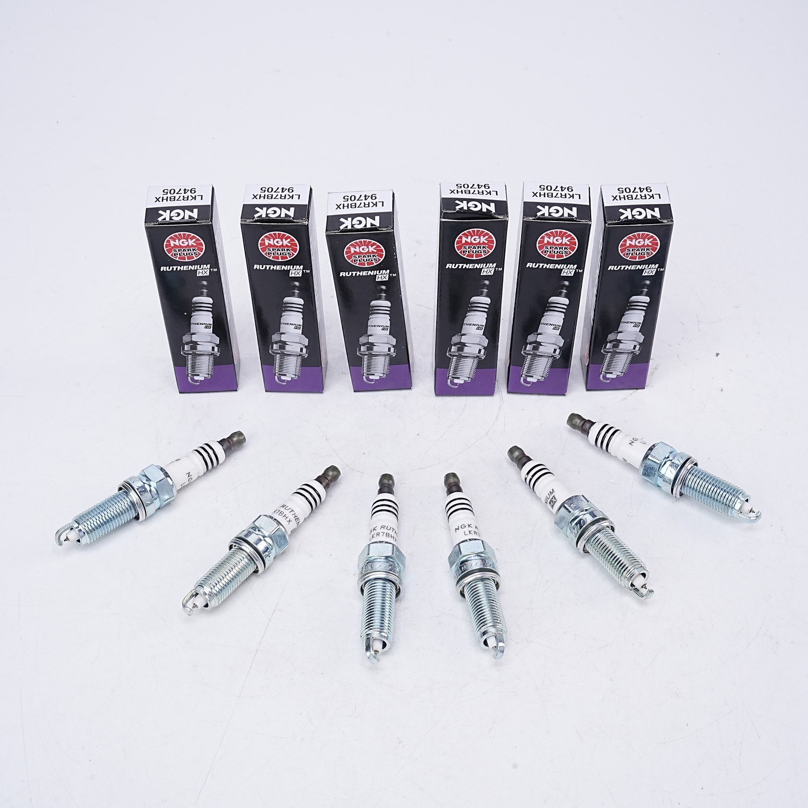 6pcs Genuine NGK 94705 LKR7BHX Ruthenium HX Plugs