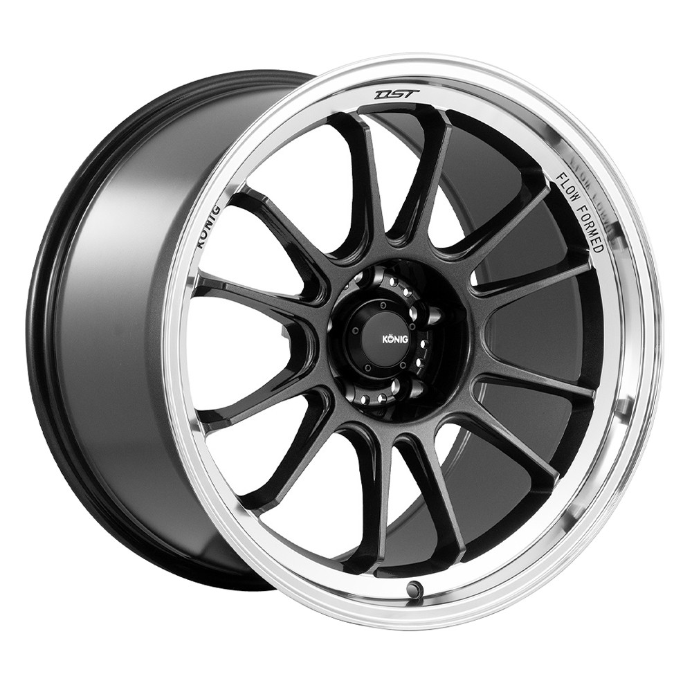 KONIG Hypergram 17X8 4X100 Offset 45 Metallic Carbon W/ Machined Lip (Qty of 1)