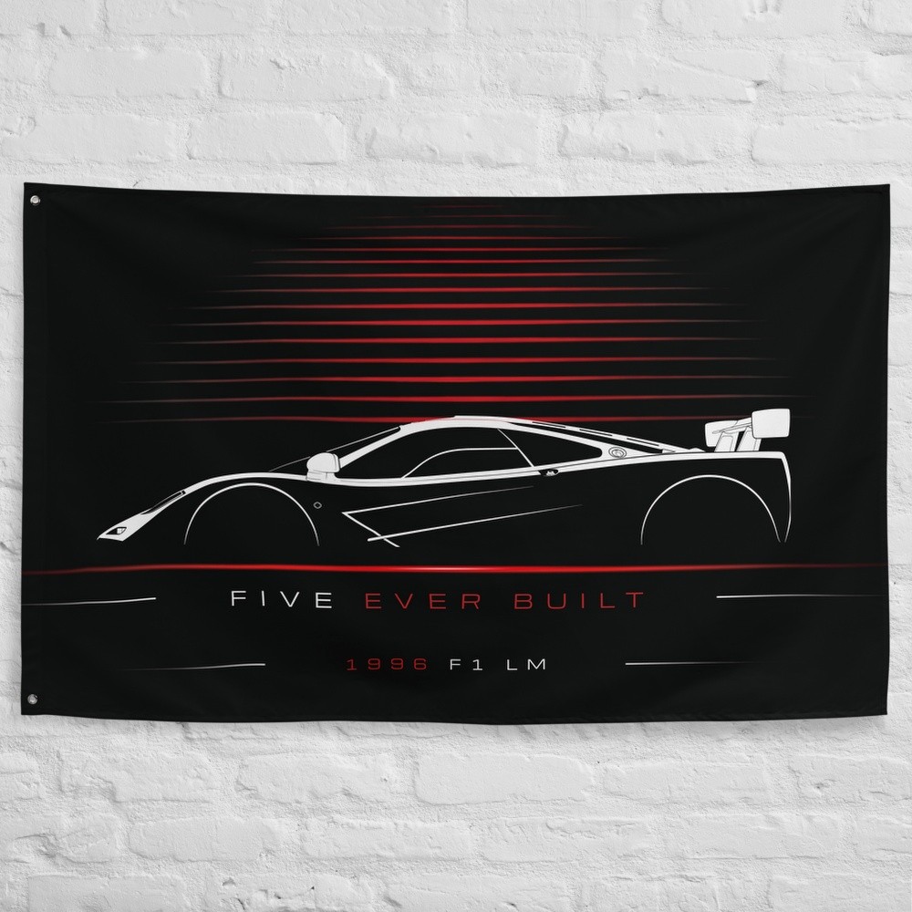 F1 LM 1996 Car Silhouette Flag 3x5 ft Garage Banner Man Cave Wall Decor Gift
