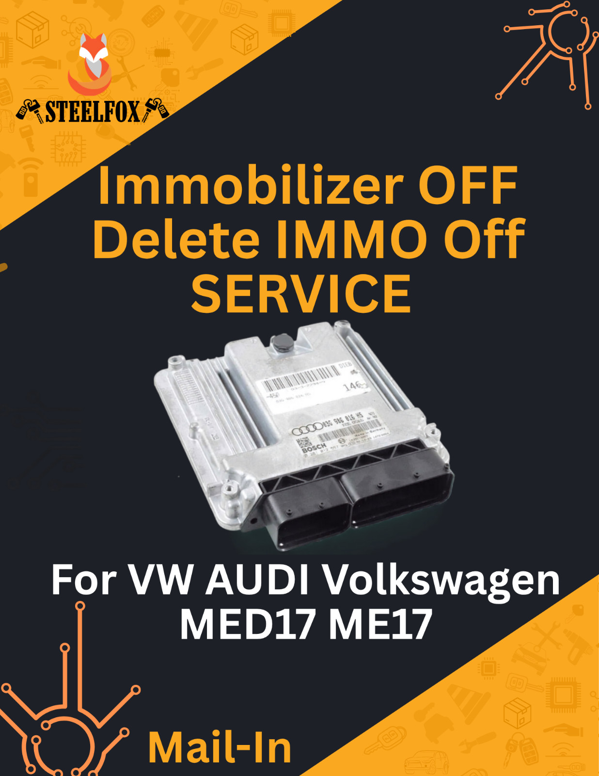 Immobilizer OFF Delete IMMO Off SERVICE For VW AUDI Volkswagen MED17 ME17 Immobilizer OFF Delete IMMO Off SERVICE For VW AUDI Volkswagen MED17 ME17