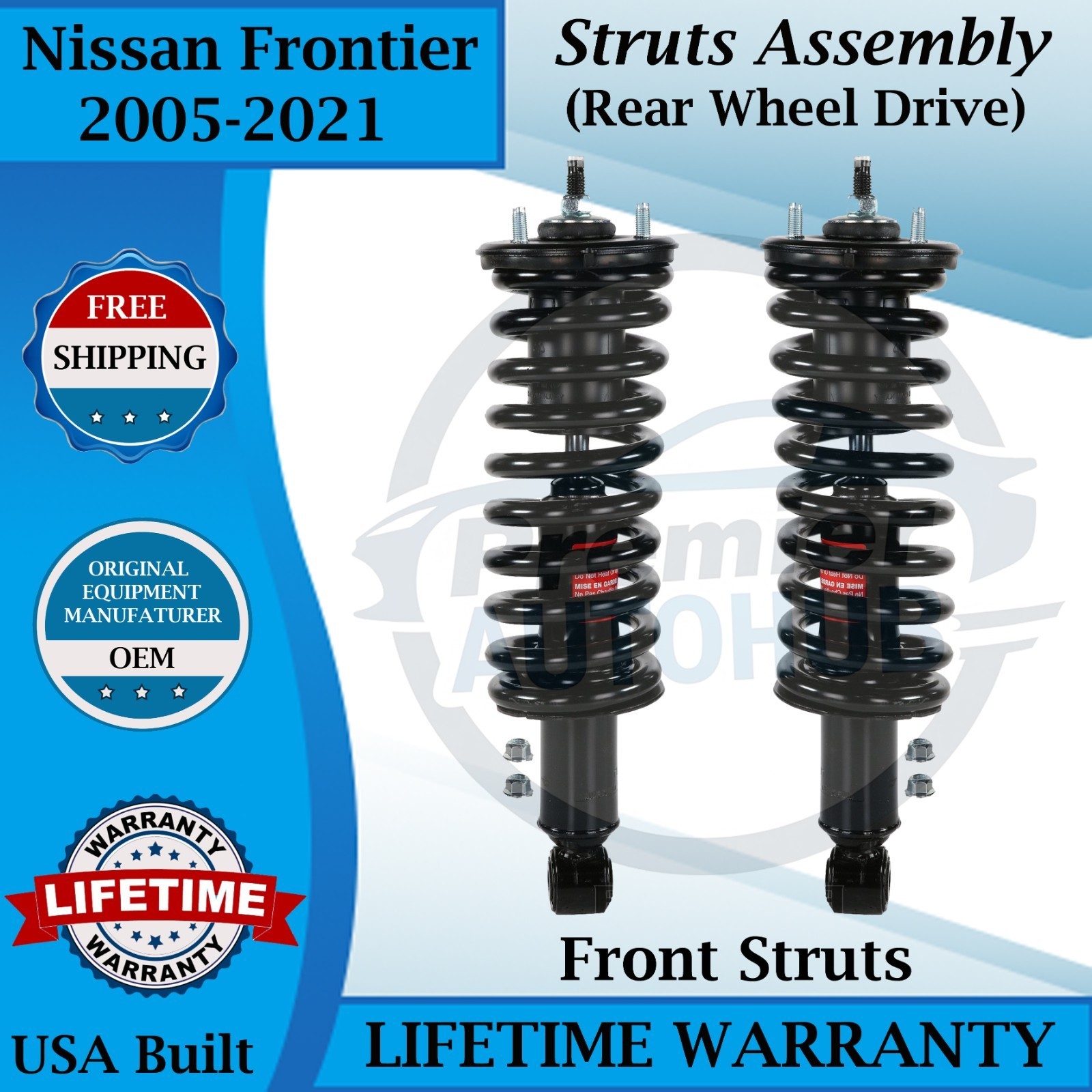Monroe OEM Front Struts For 2005-2021 Nissan Frontier 2WD Lifetime Warranty