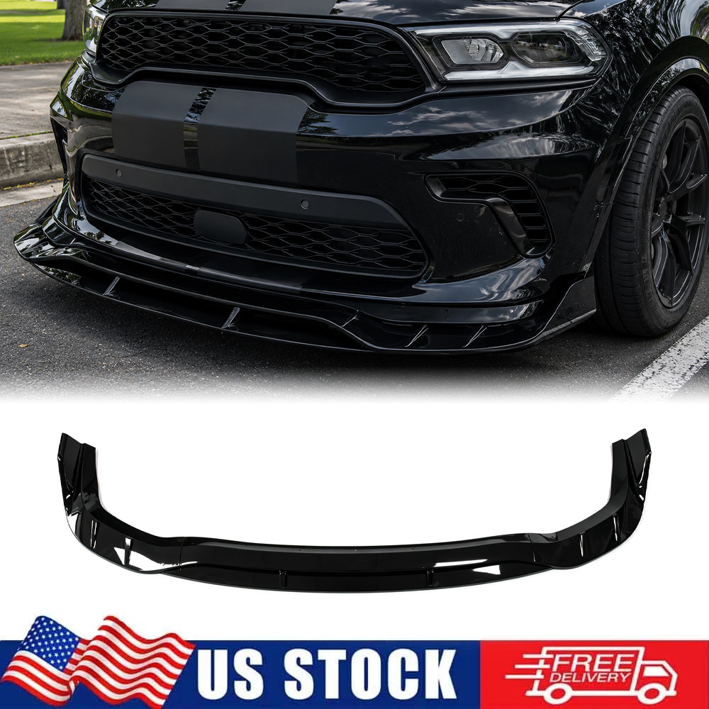 Fits 2022-2026 Dodge Durango SRT Hellcat Front Bumper Splitter Lip Glossy Black