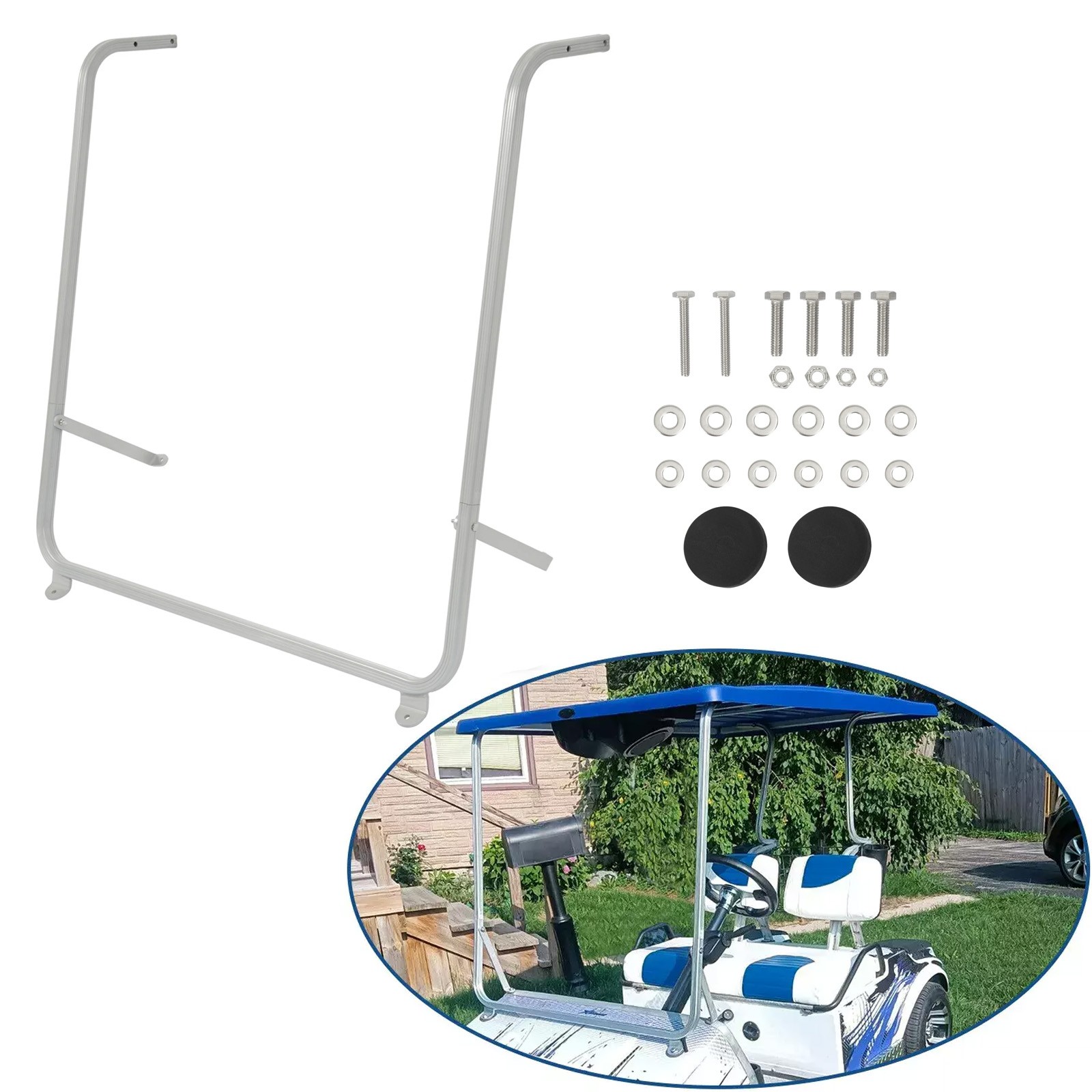 For Club Car Carryall DS 1982-1999 Front Roof Canopy Golf Cart Support Strut