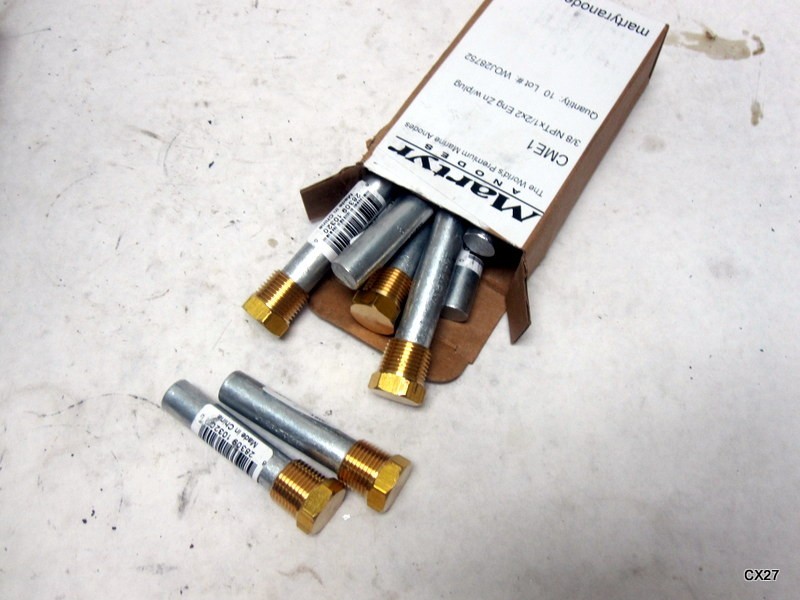 10 Pack of Martyr Anodes CME1 Zinc Engine Cooling System 3/8 NPT X1/2”x2” 10 Pack of Martyr Anodes CME1 Zinc Engine Cooling System 3/8 NPT X1/2”x2”