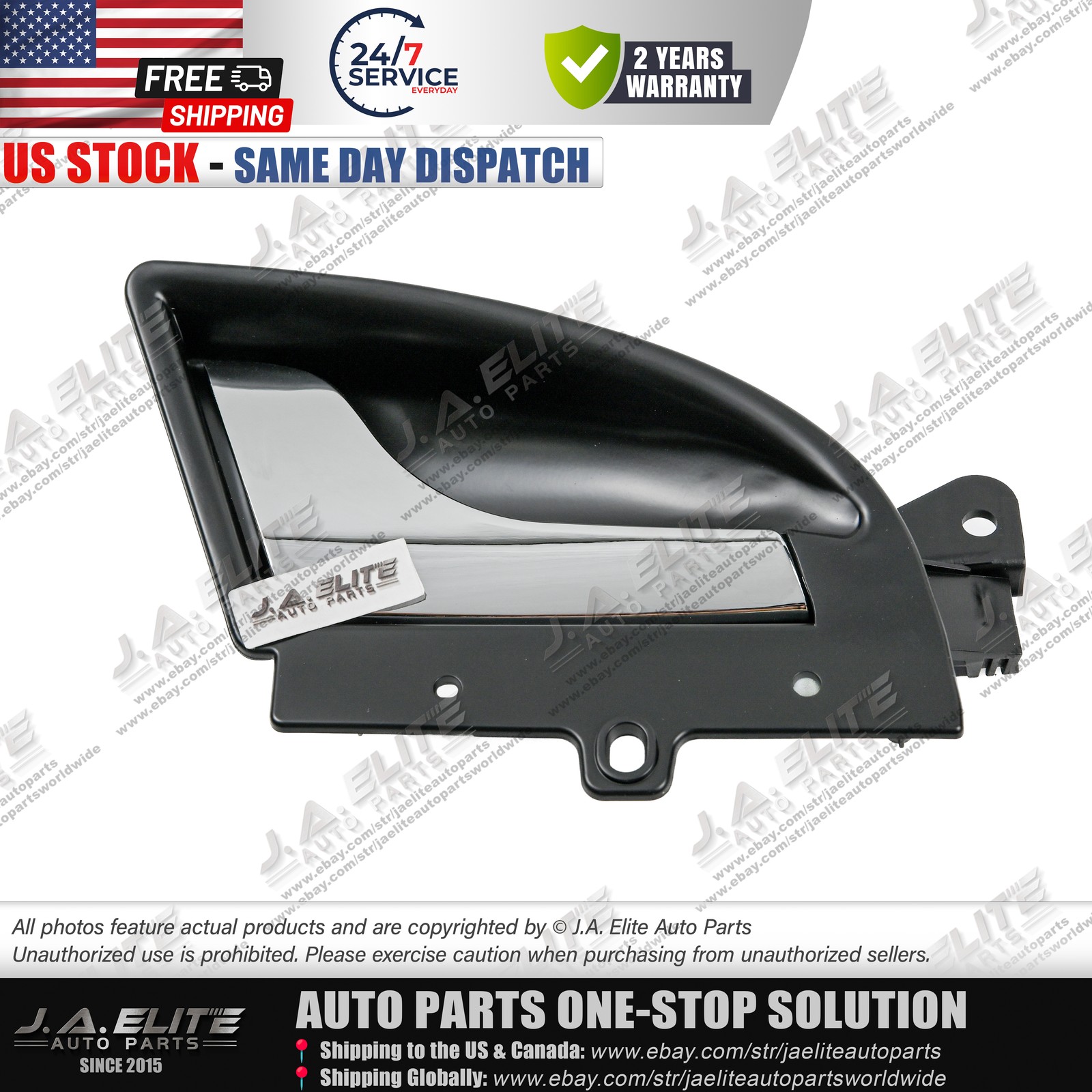 Right Inner Door Handle (Black) fits Maserati GranCabrio GranTurismo, 981603000