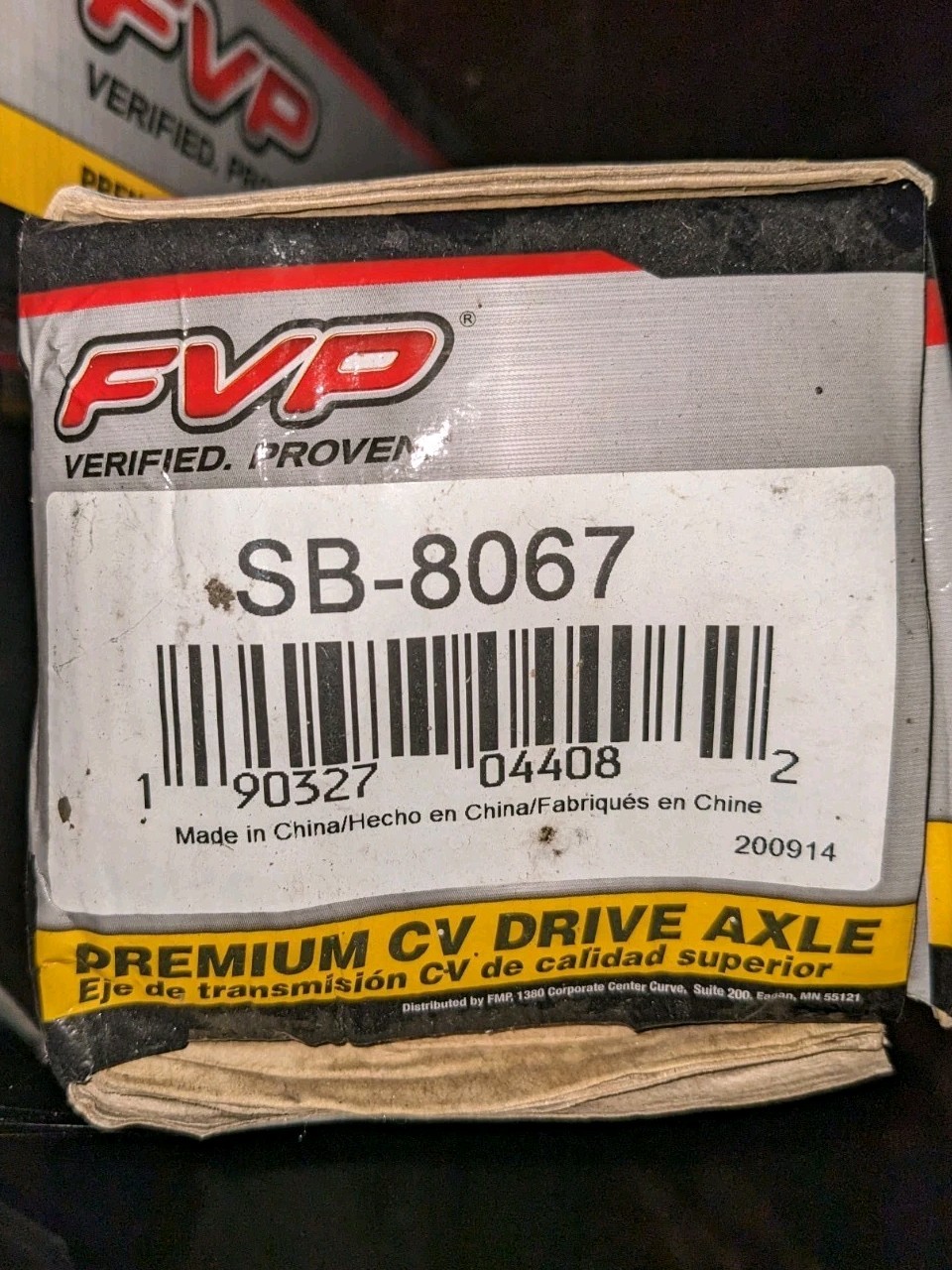 Subaru Tribeca AWD Rear Axle set pair FVP SB-8067 Premium New In Box Lot of 2 Subaru Tribeca AWD Rear Axle set pair FVP SB-8067 Premium New In Box Lot of 2