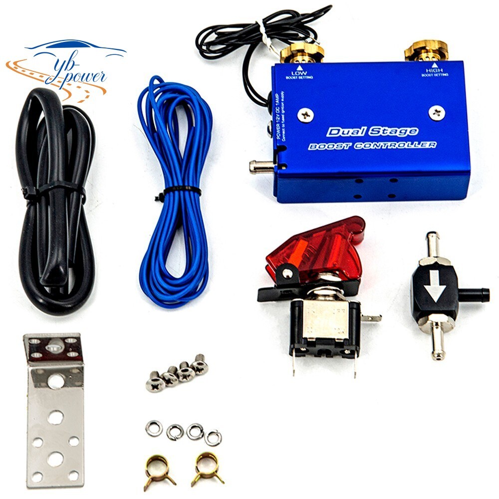 Adjustable Dual Stage Turbo Psi Boost Controller Kit w/ Switch Universal Adjustable Dual Stage Turbo Psi Boost Controller Kit w/ Switch Universal