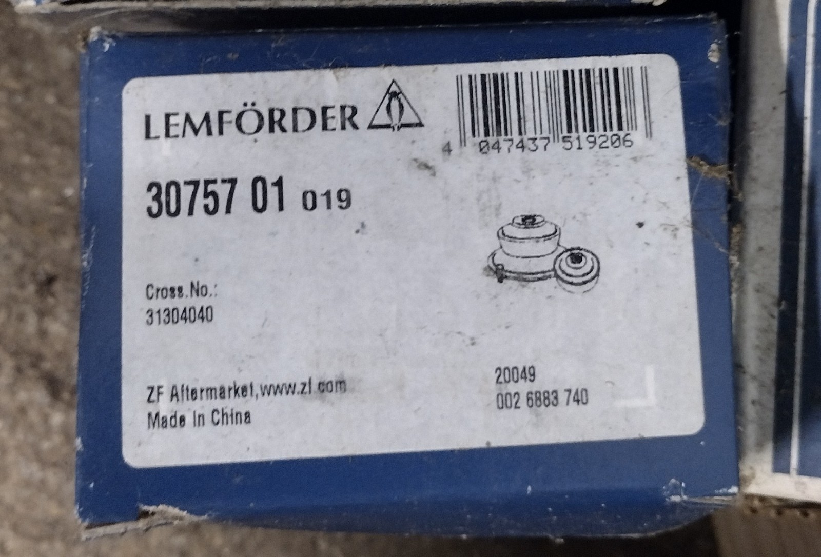 Lemfoerder Control Arm Bushing Front Rearward 3075701