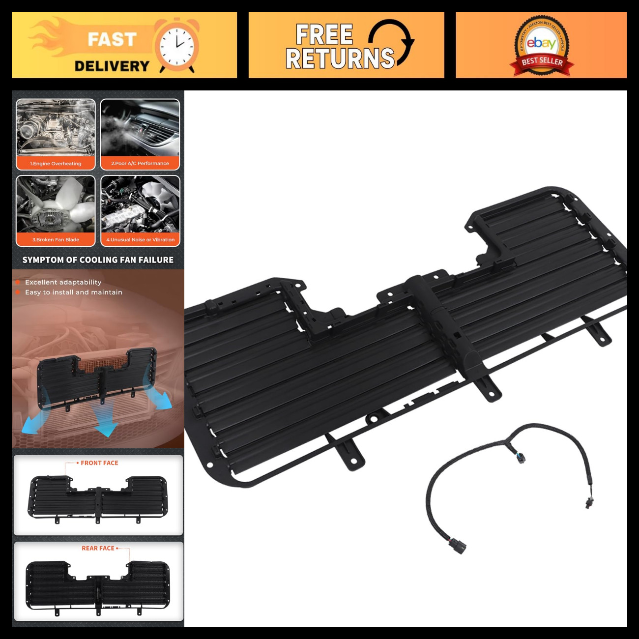 Active Grille Shutter Replacement for Chevy Silverado 1500 2017-2019 | High-Qual