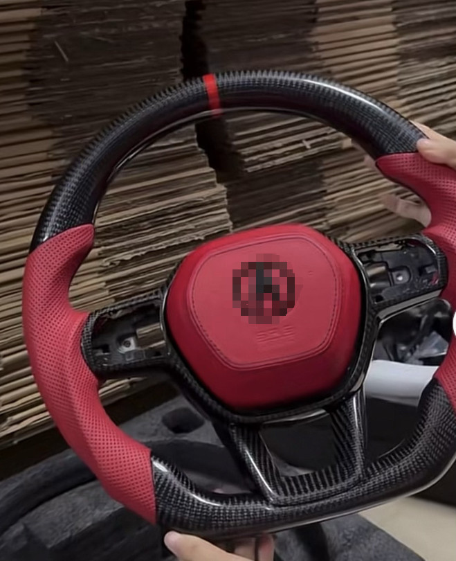 RED Carbon Fiber Steering Wheel for Acura Integra 2024 No heating