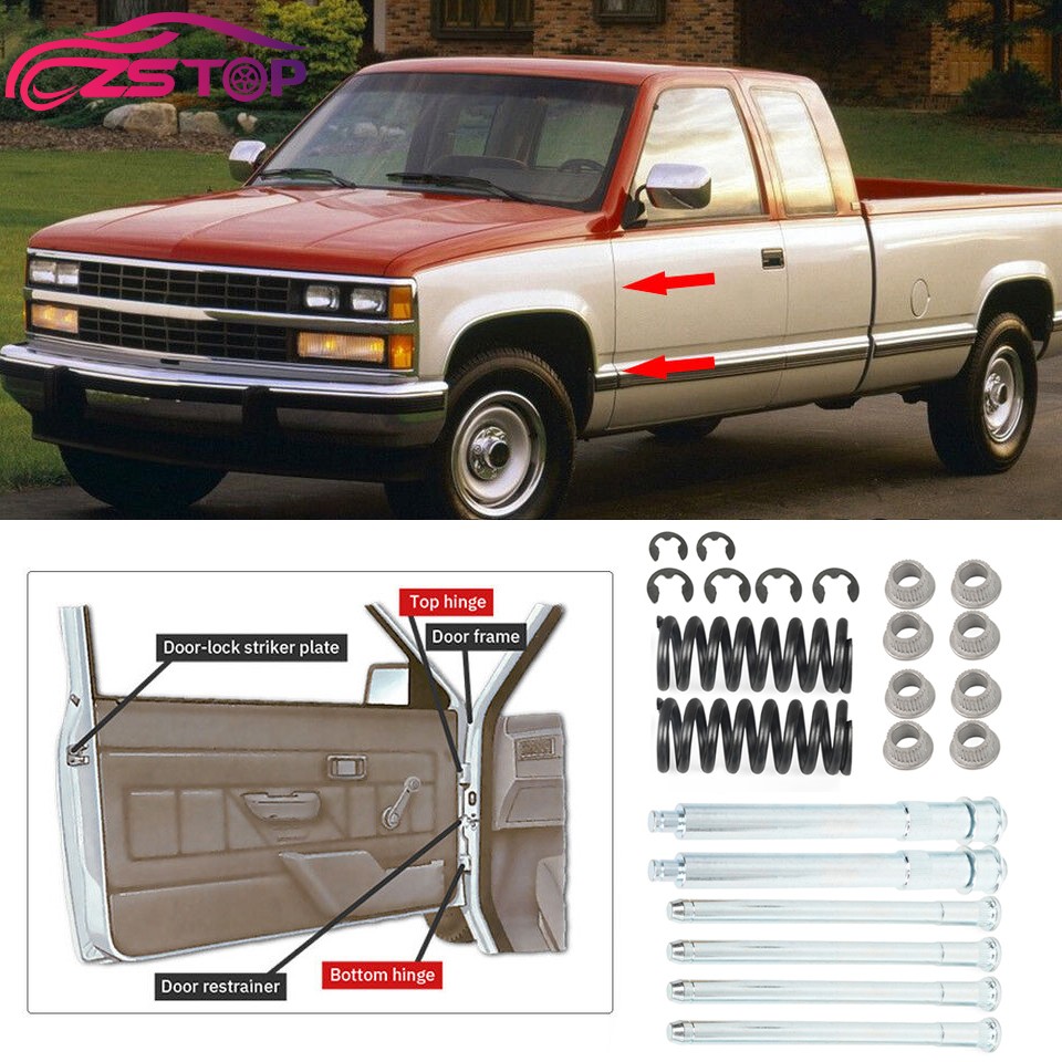 22PCS Front Door Hinge & Bushing Springs Kit Set For Chevy GMC Pickup Truck SUV