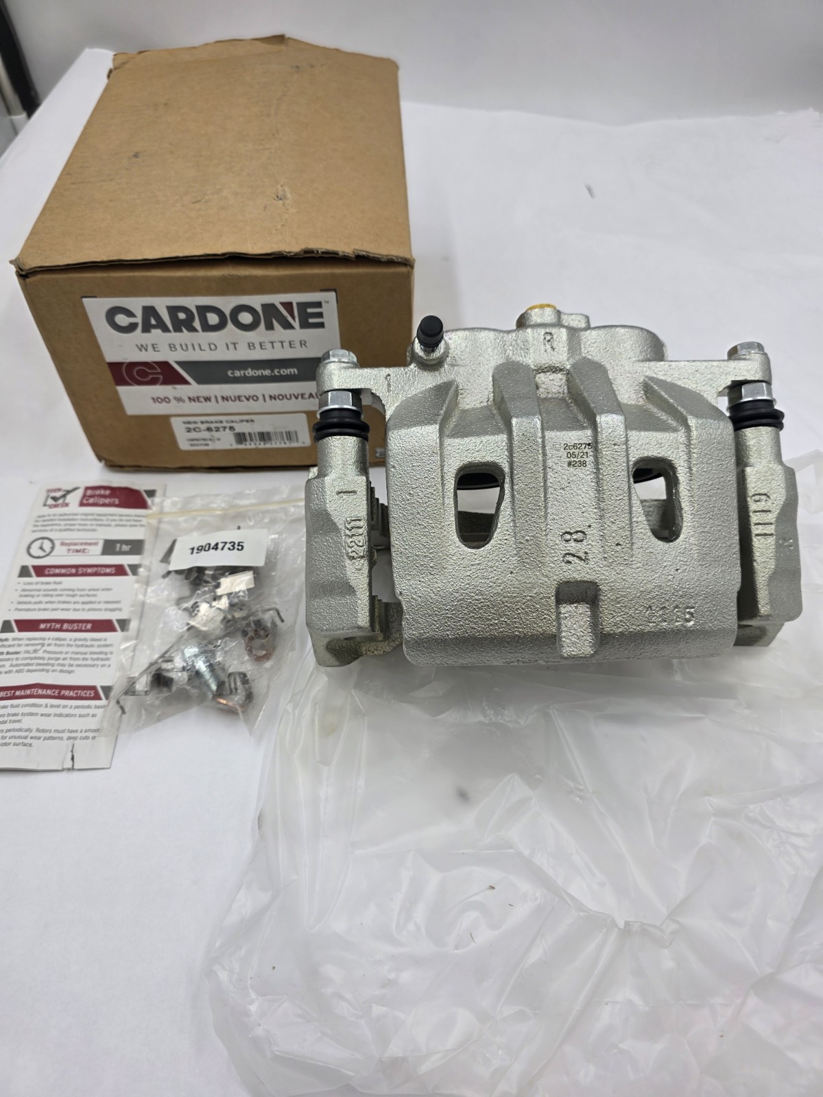 NEW CARDONE 2C-6275 DISC BRAKE CALIPER UNLOADED KIT FRONT PASSENGER RIGHT SIDE
