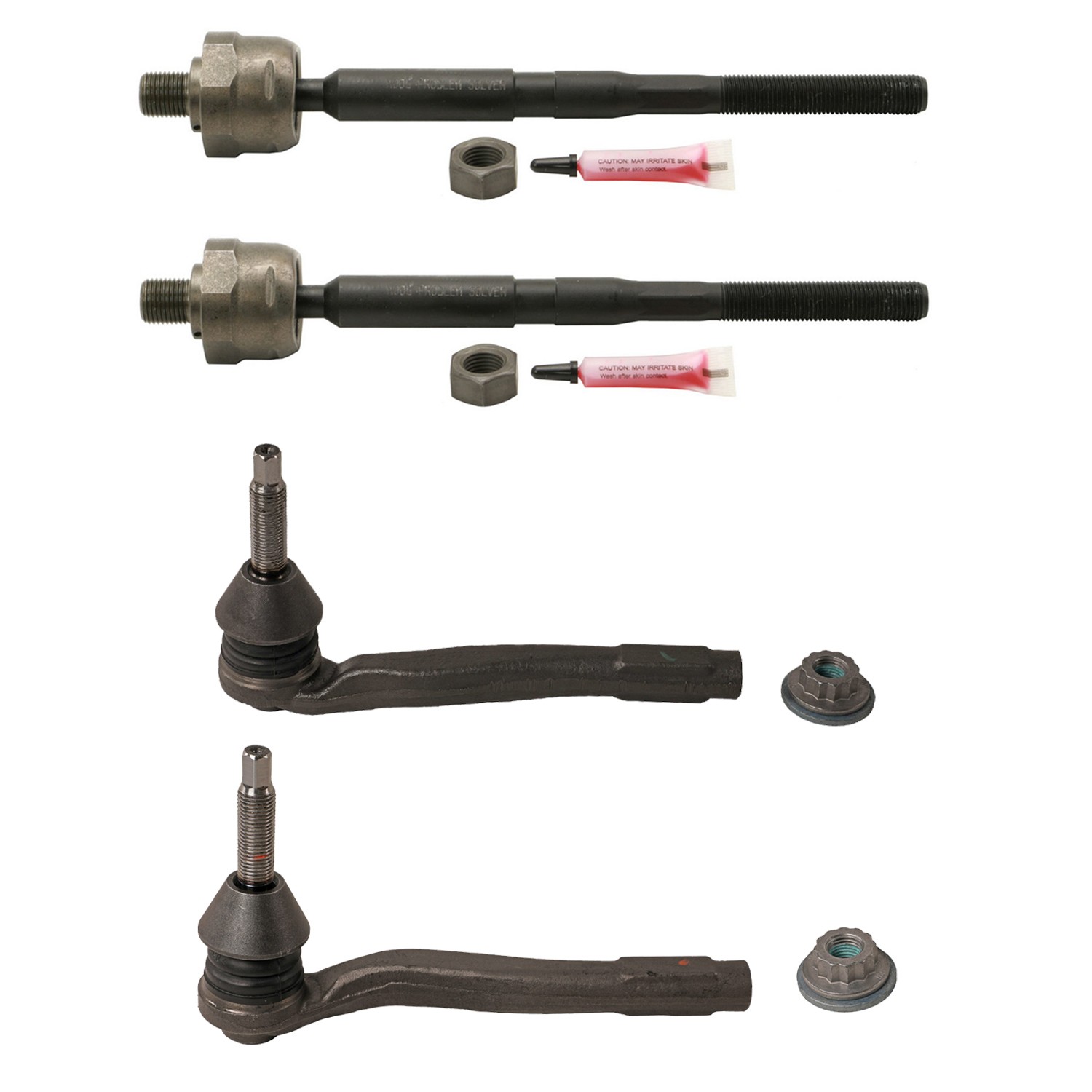 Moog Front Inner and Outer Steering Tie Rod End Kit for Mercedes-Benz C63 AMG S