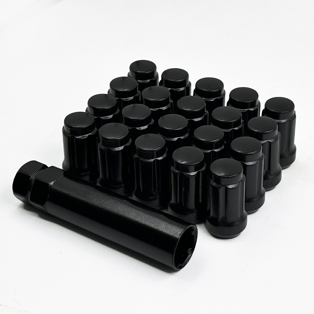 1/2-20Lug Nuts 1/2x20 Set of 20 pcs 6 Spline Black 1.38 1/2-20Lug Nuts 1/2x20 Set of 20 pcs 6 Spline Black 1.38