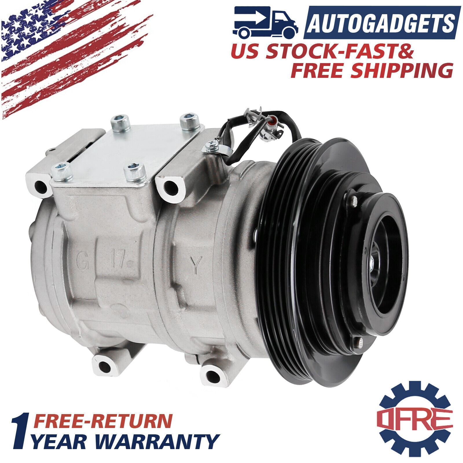 A/C Compressor and Clutch for Toyota 4 Runner 3.4L 1996-2002 CO 22012C