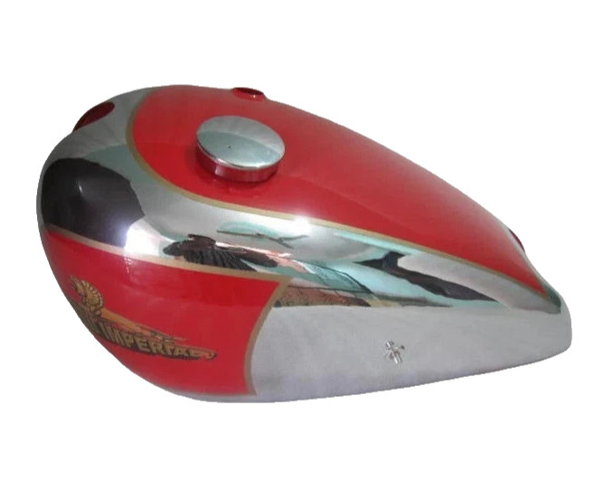 New Imperial 1936, Model 100 350cc Chrome And Red Painted Petrol Tank & Cap
