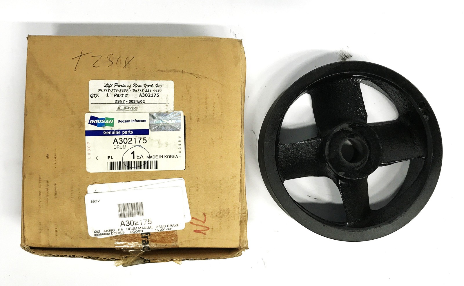 Doosan Parking Brake Drum A302175 NOS