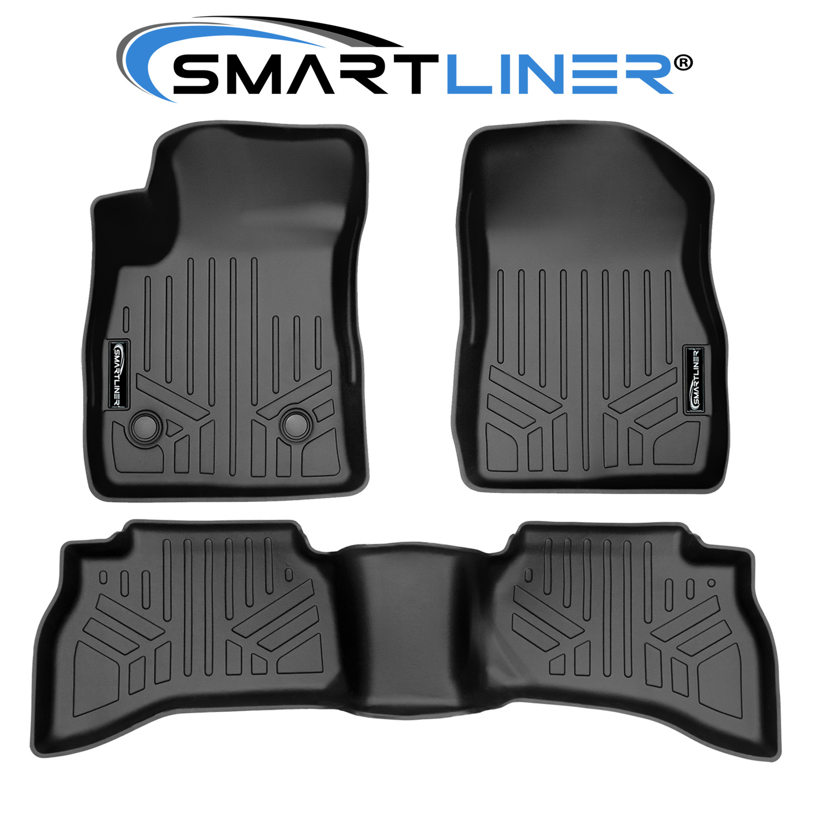 SMARTLINER Floor Mats 2 Row Liner Set Black for 2020-2024 Buick Encore GX