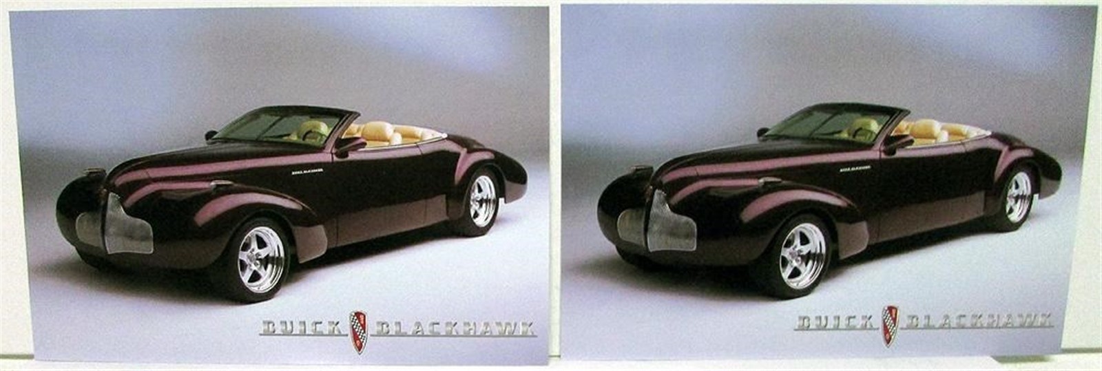 2000 Buick Blackhawk Custom Hot Rod Car Show Display Vehicle Hand Out Cards