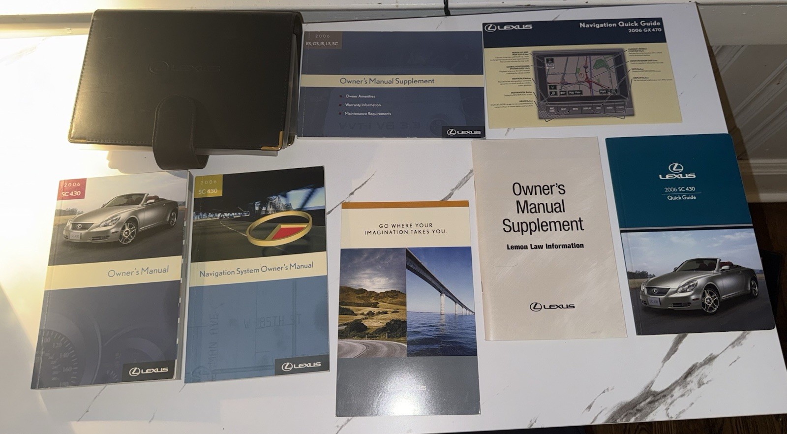 2006 Lexus SC430 OEM Owners Manual Navigation Book Set Case