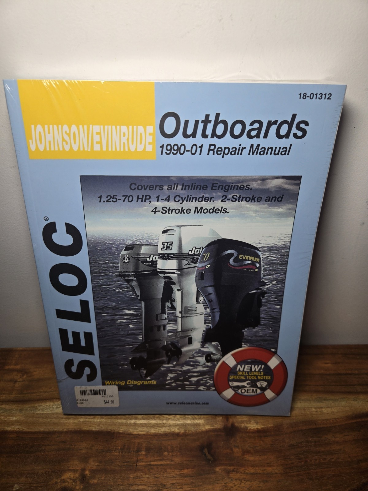 Seloc Marine 1312 Johnson/Evinrude 1990-2001 Repair Manual Boats Motors 18-01312