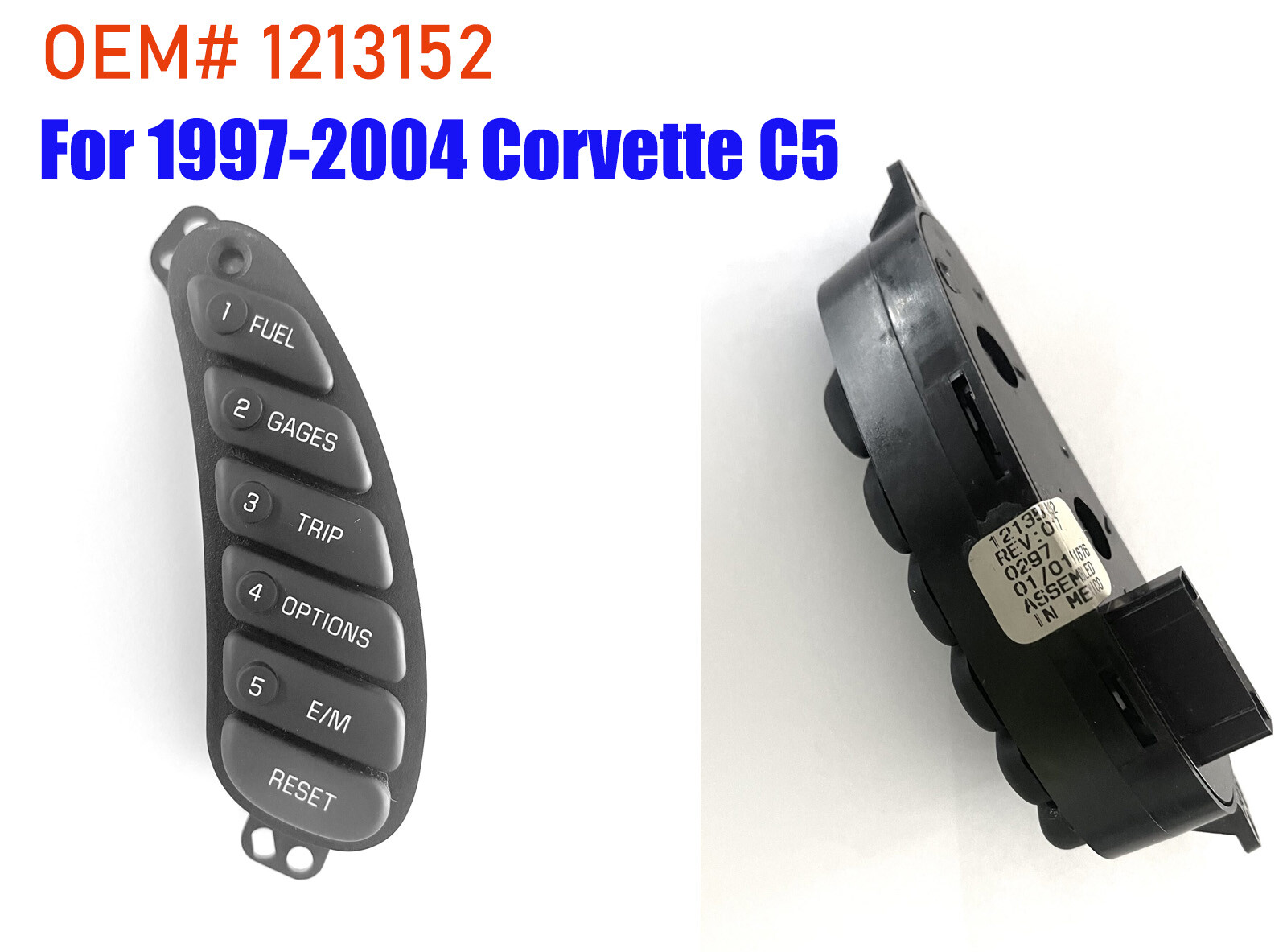 OEM For 1997-2004 C5 Corvette DIC Switch 12135152 (Used/Tested) US STOCK