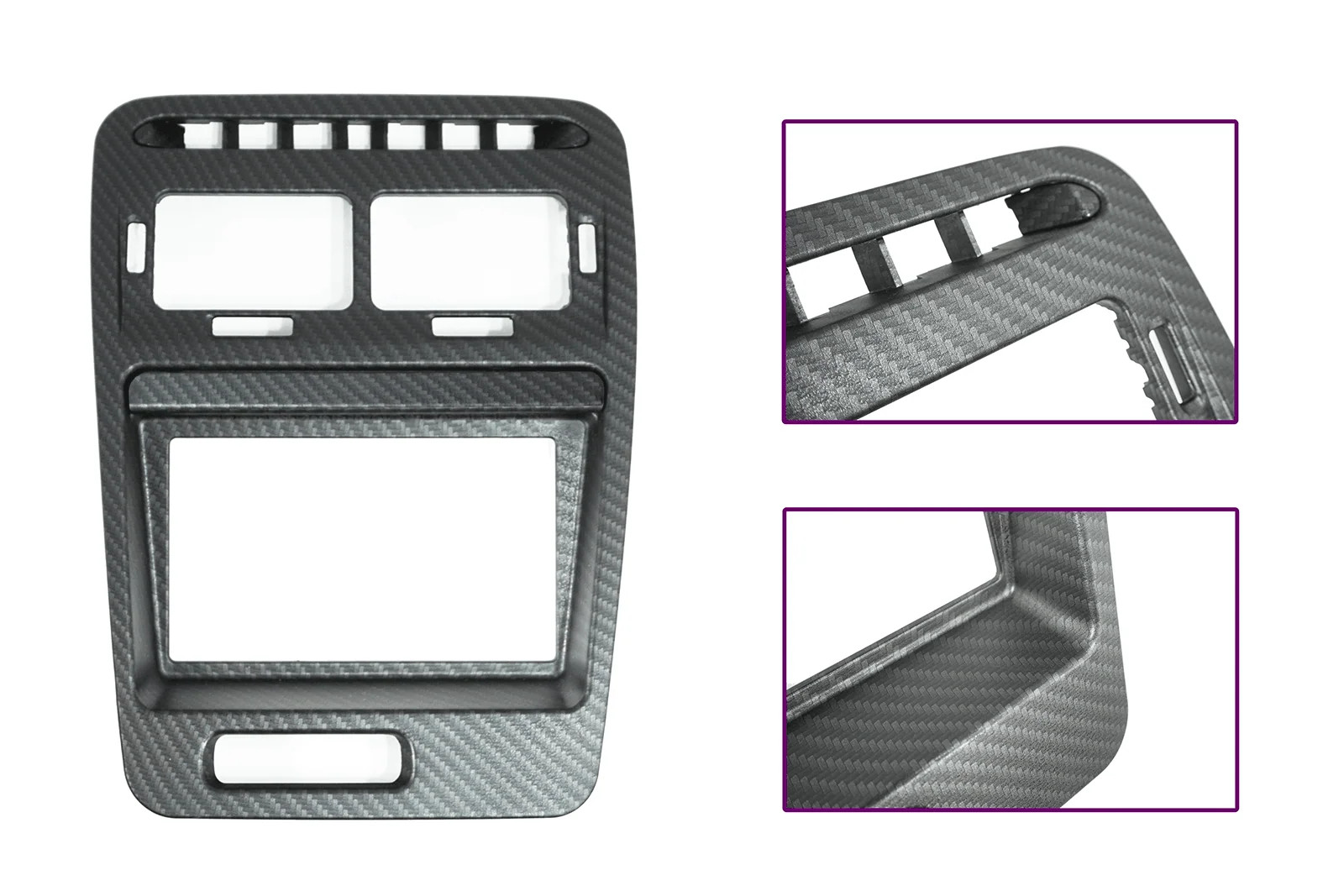 ZSPEC LHD Hydro-Dipped Double-Din Radio Bezel w/Brackets, Nissan Z32 300zx CF