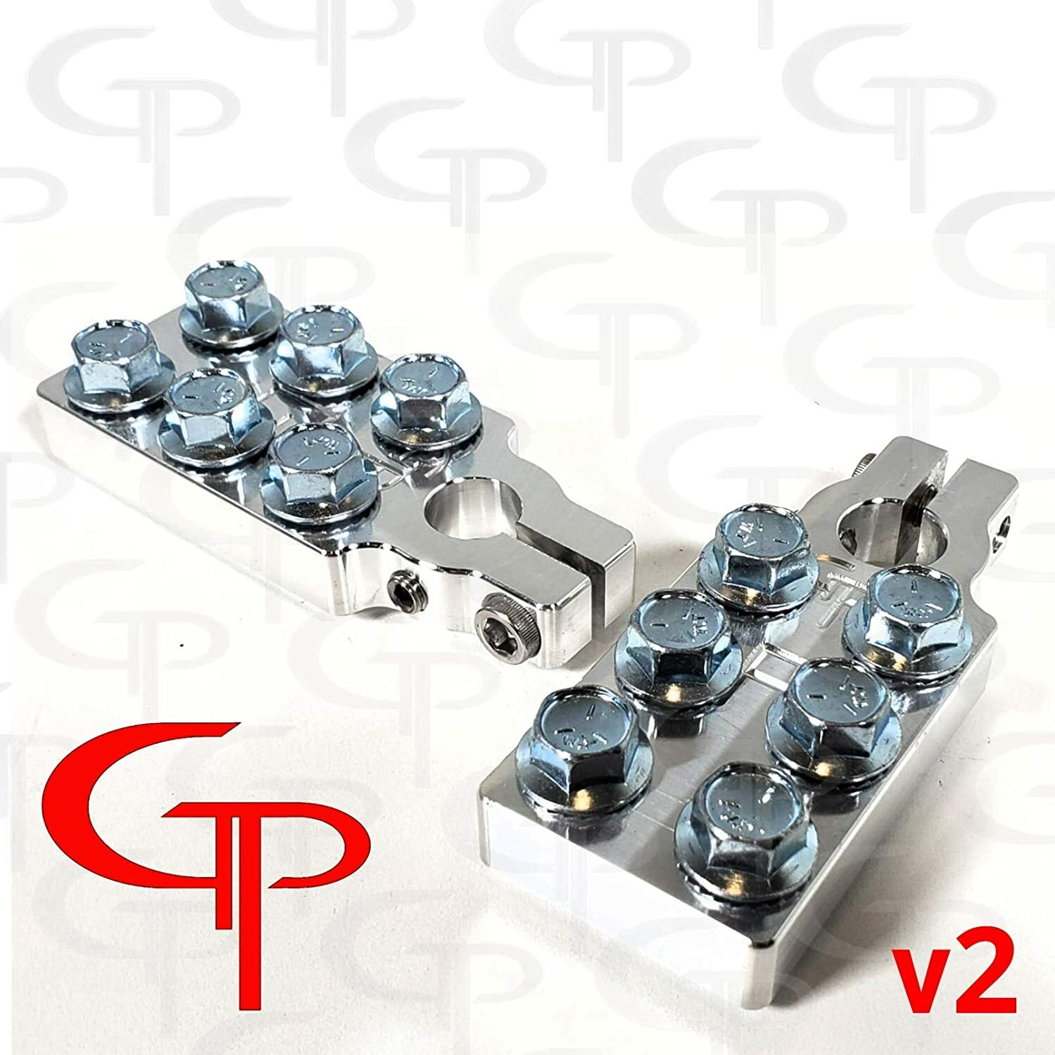 SAE 6 SPOT BATTERY TERMINALS GP CAR AUDIO LUGS TOP POST HEAVY DUTY  1/0 4 2/0 