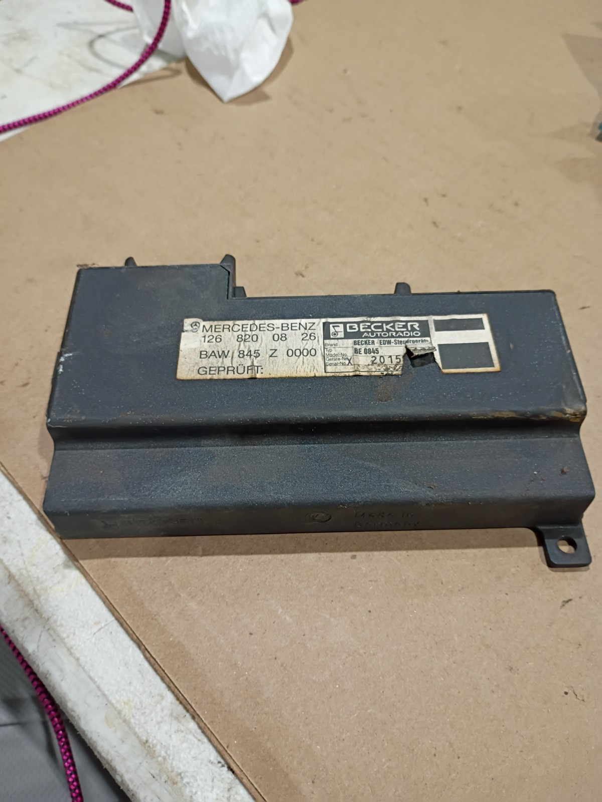 1986-1991 Mercedes W126 Anti Theft Alarm Control Relay Module 1268200826 OEM