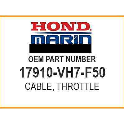 Honda CABLE, THROTTLE 17910-VH7-F50 OEM NEW