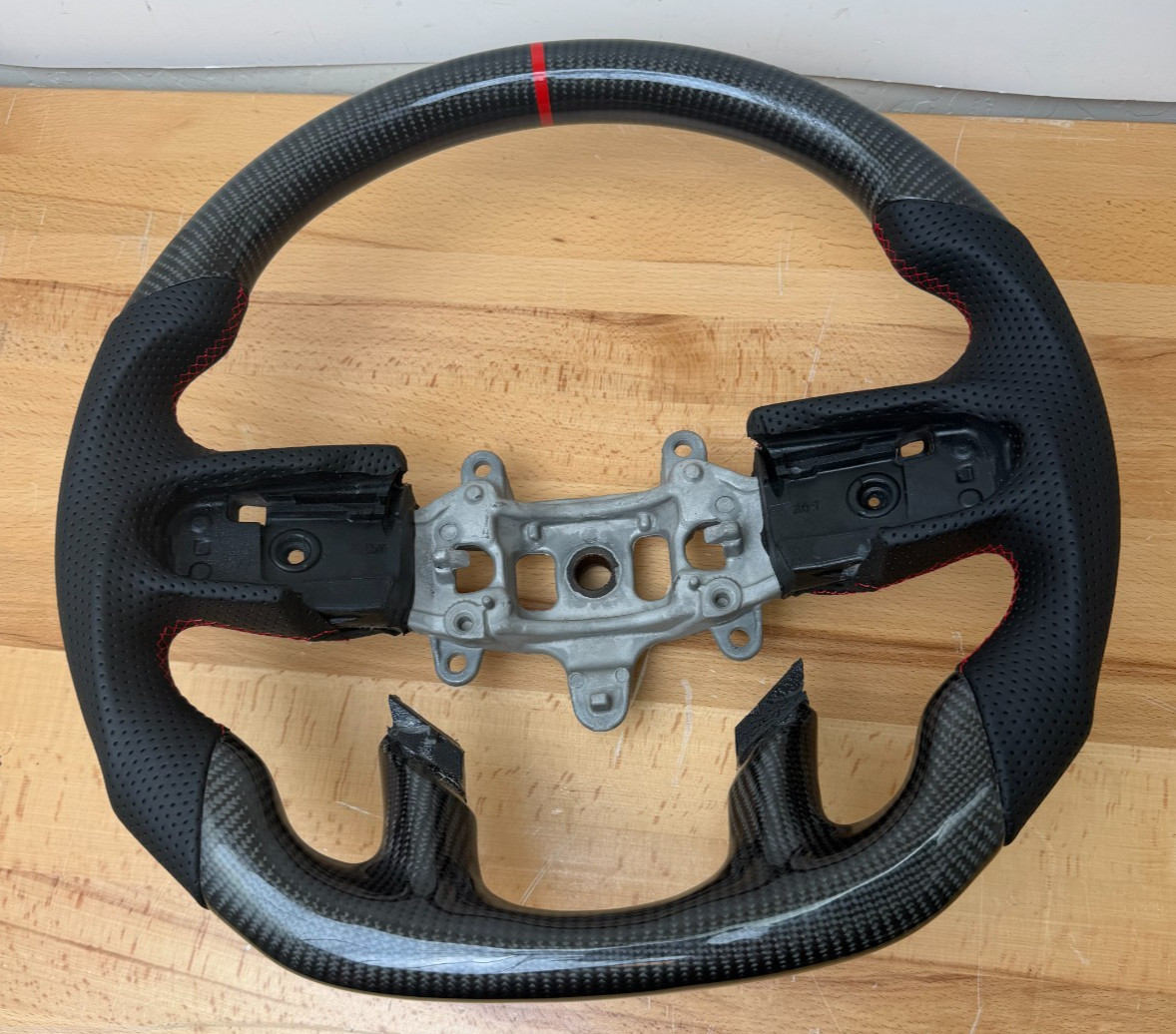 Jianggai Carbon Fiber Sport Steering Wheel 1500 Dodge Ram 2019-2024 non Heated Jianggai Carbon Fiber Sport Steering Wheel 1500 Dodge Ram 2019-2024 non Heated
