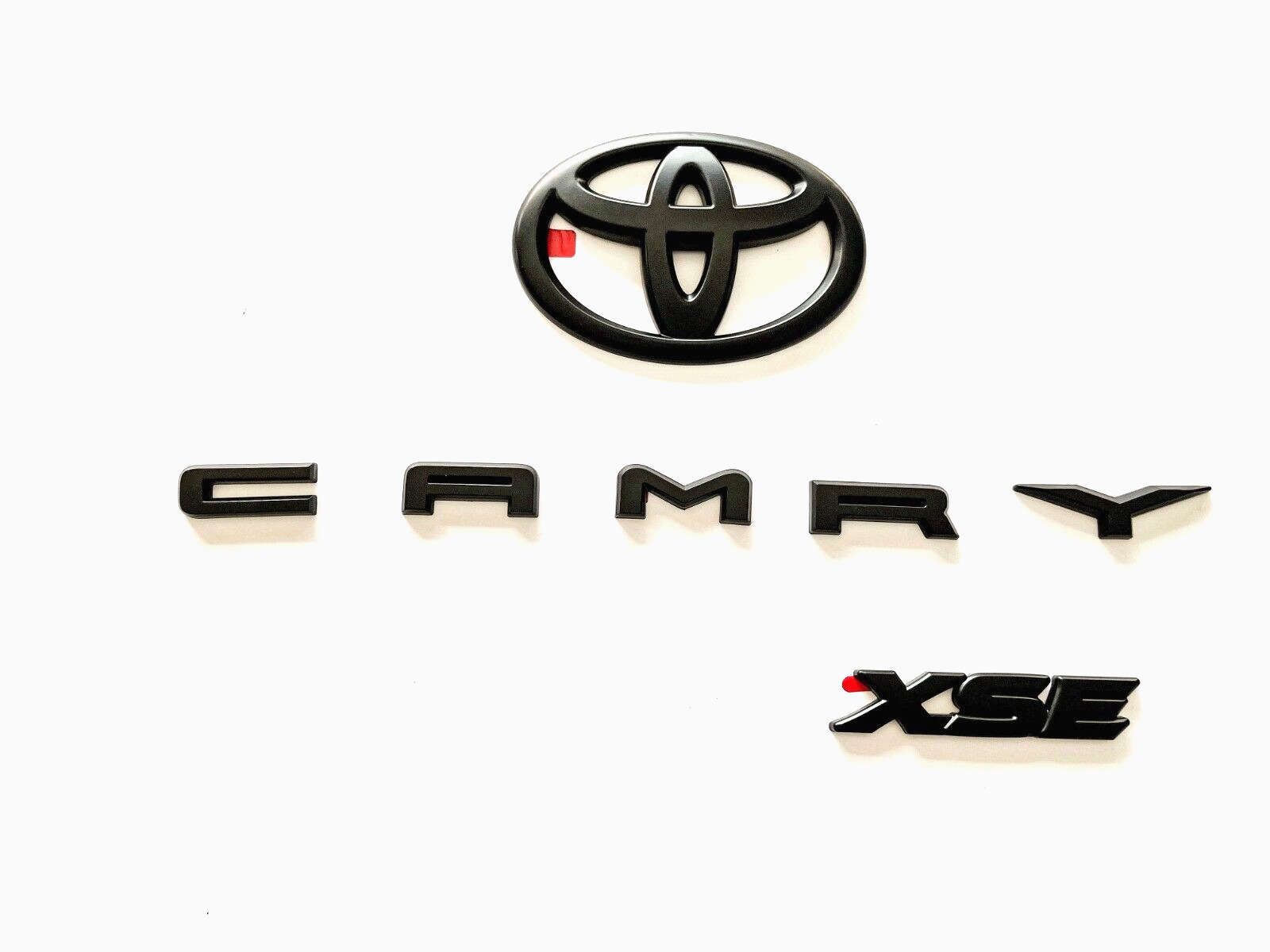 Kit fit TOYOTA 2018-2023 Camry XSE Matte Black out Overlay Emblem GEN OEM