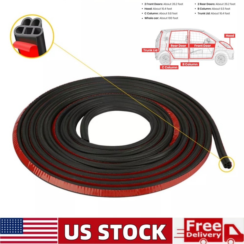 52.5Ft Car Door Seal Strip Auto Door Seal Strip Soundproofing Weather Stripping 52.5Ft Car Door Seal Strip Auto Door Seal Strip Soundproofing Weather Stripping