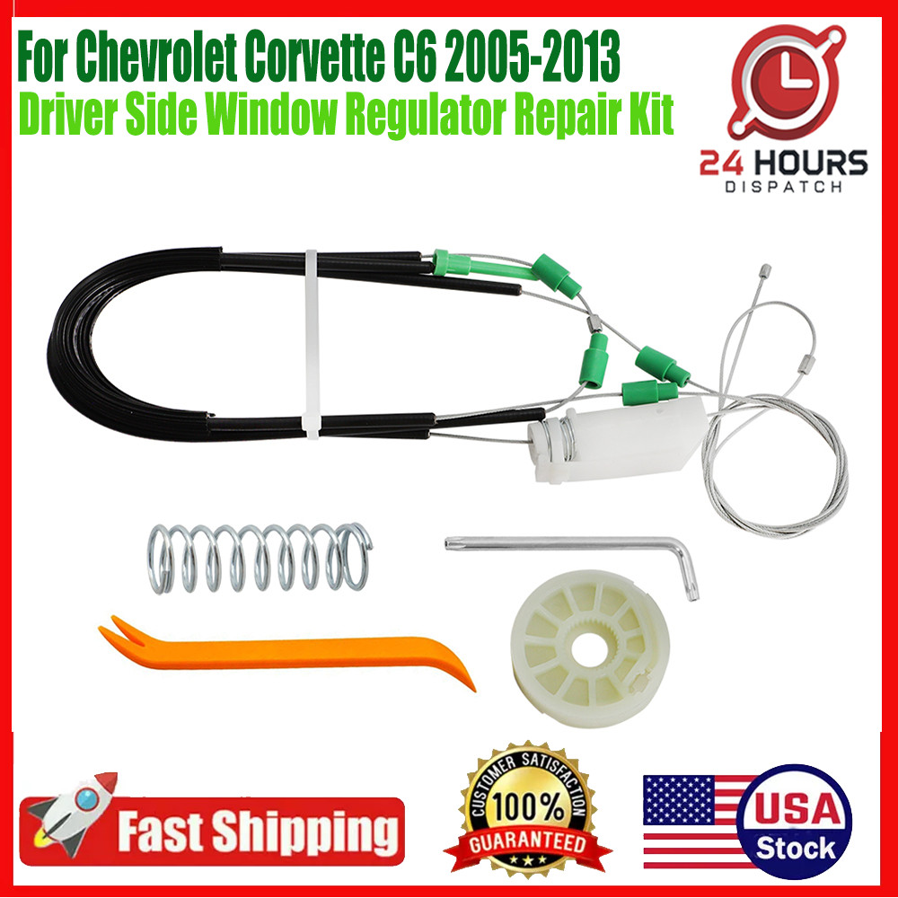 For Chevrolet Corvette C6 2005-2013 Window Regulator Repair Kit Front Driver