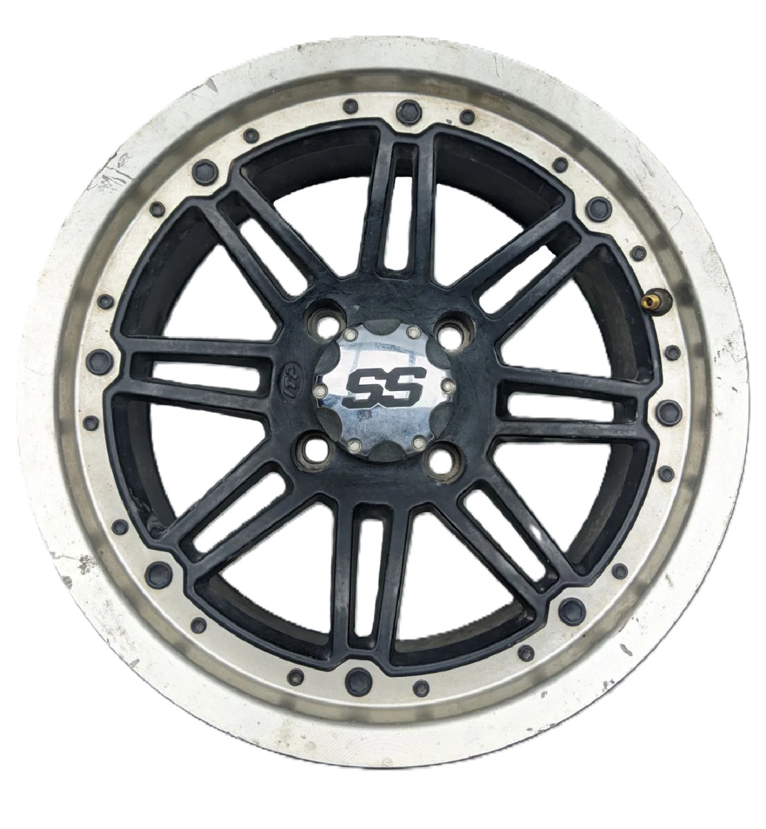 ITP Hurricane Matte Black Wheel 14X7 4/110 (USED, SEE PHOTOS) 57-40249