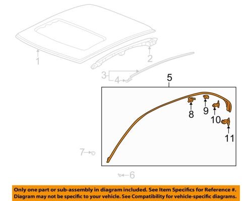 Honda Oem 1996-2000 Civic Roof Exterior Trim-Drip Molding Right 72420s01a01
