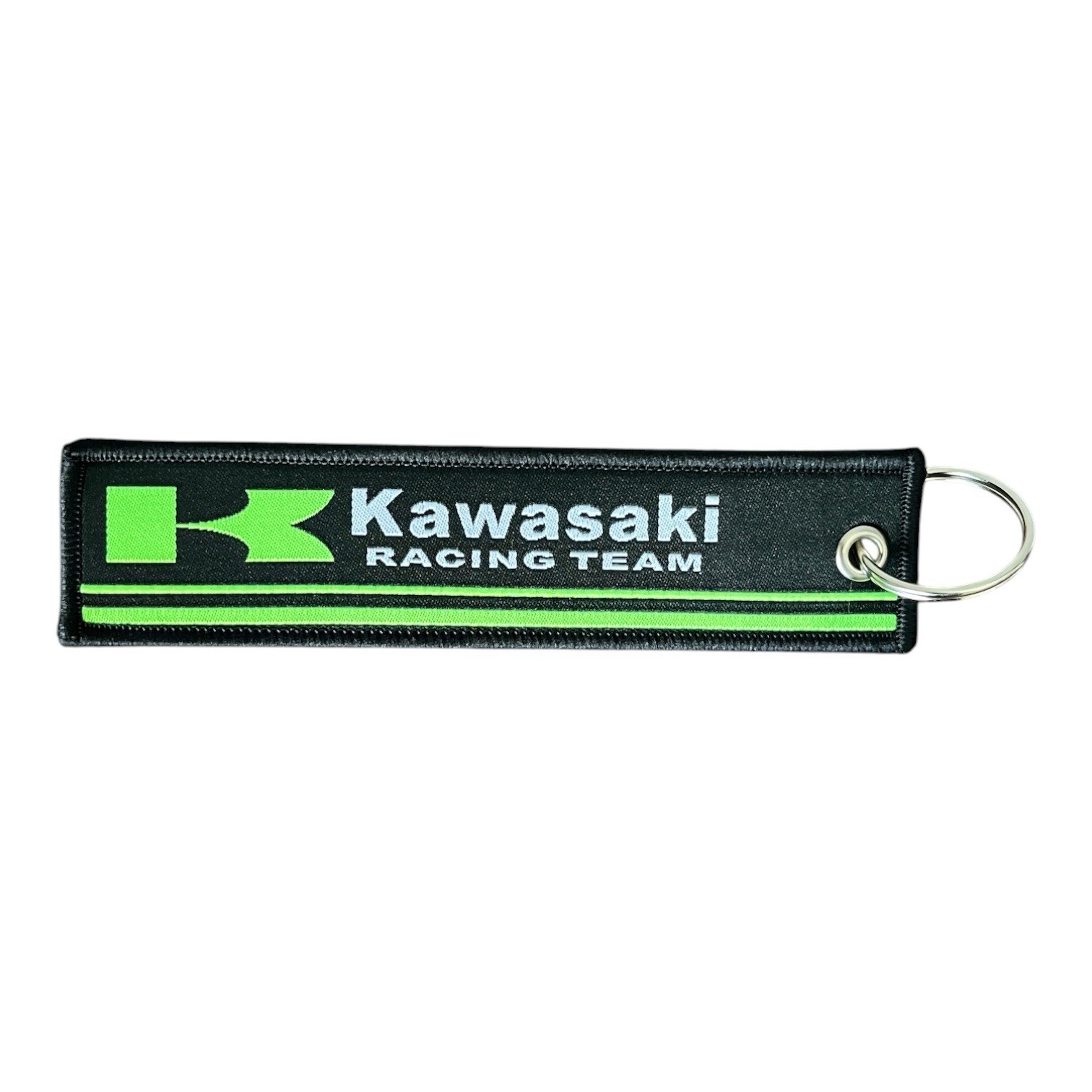 Kawasaki Racing Team Jet Tag Keychain w/ Key Ring Motors Motorcycle 6” 2-Sided Kawasaki Racing Team Jet Tag Keychain w/ Key Ring Motors Motorcycle 6” 2-Sided