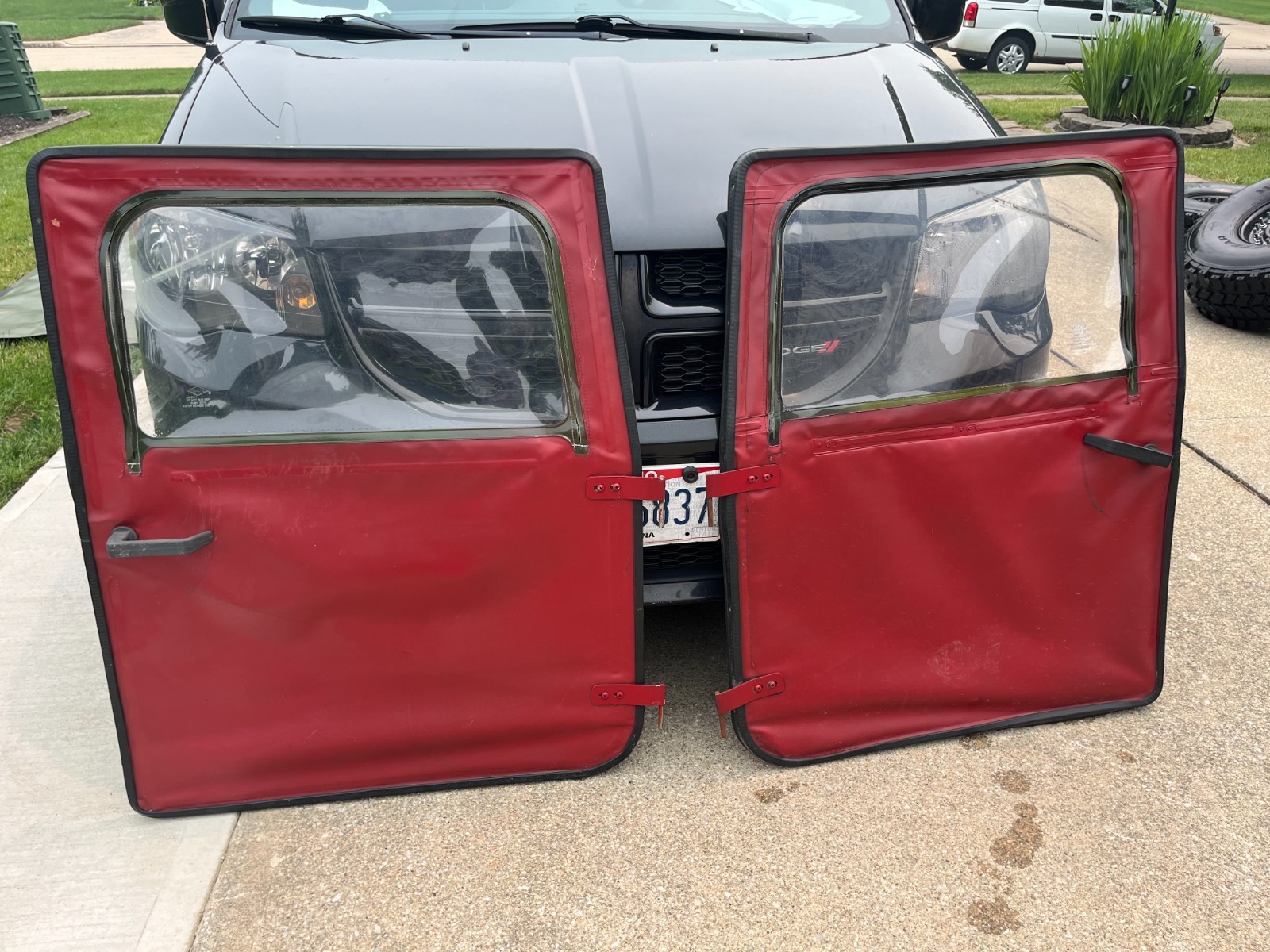 Set of 2 - HMMWV Humvee M998 M0138 Driver & Passenger Soft Door Doors - RED Set of 2 - HMMWV Humvee M998 M0138 Driver & Passenger Soft Door Doors - RED