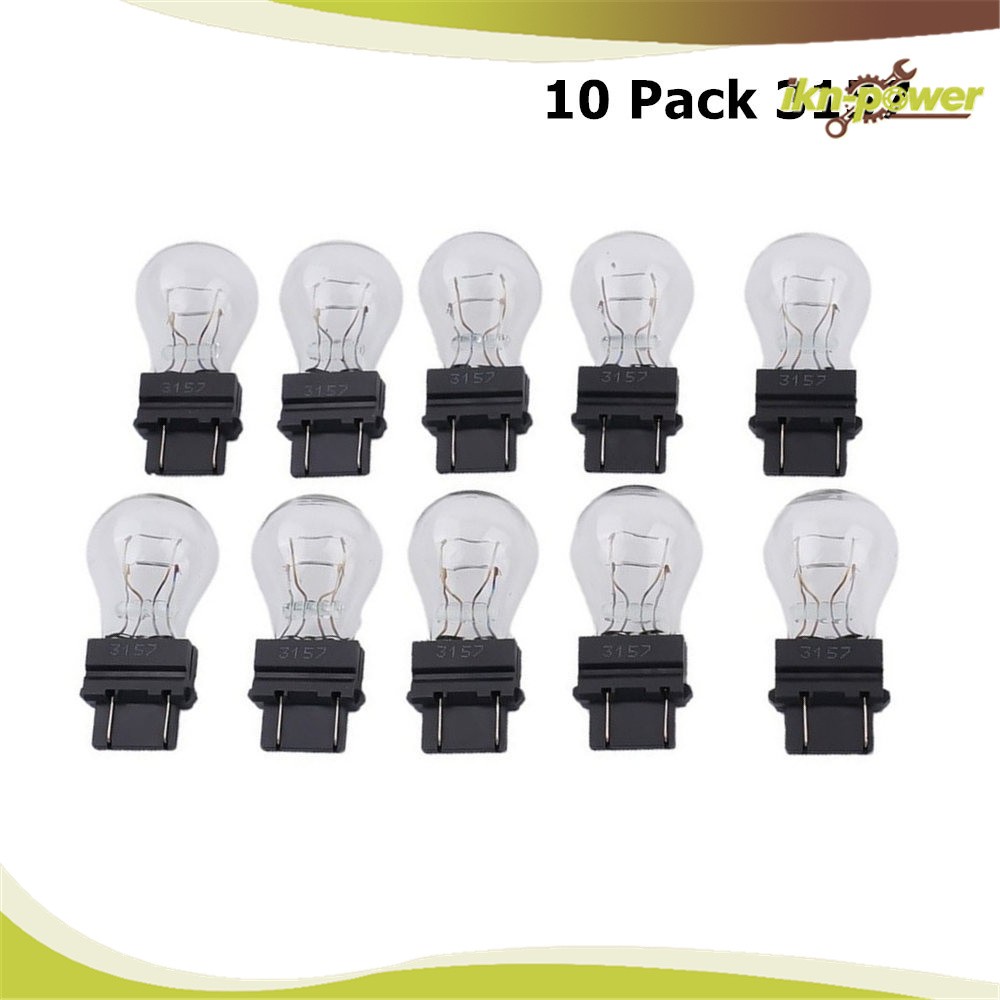 10 Pack NEW 3157 Clear Tail Signal Brake Light Bulb Lamp