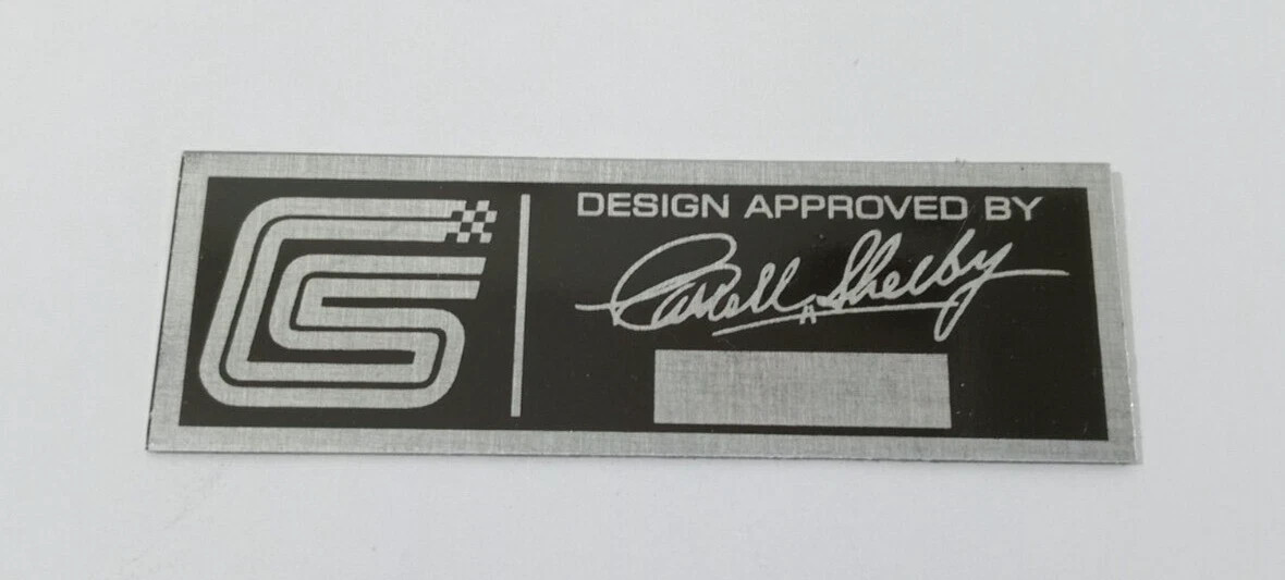 VINTAGE CARROLL SHELBY DATA PLATES DASHBOARD |Fit For