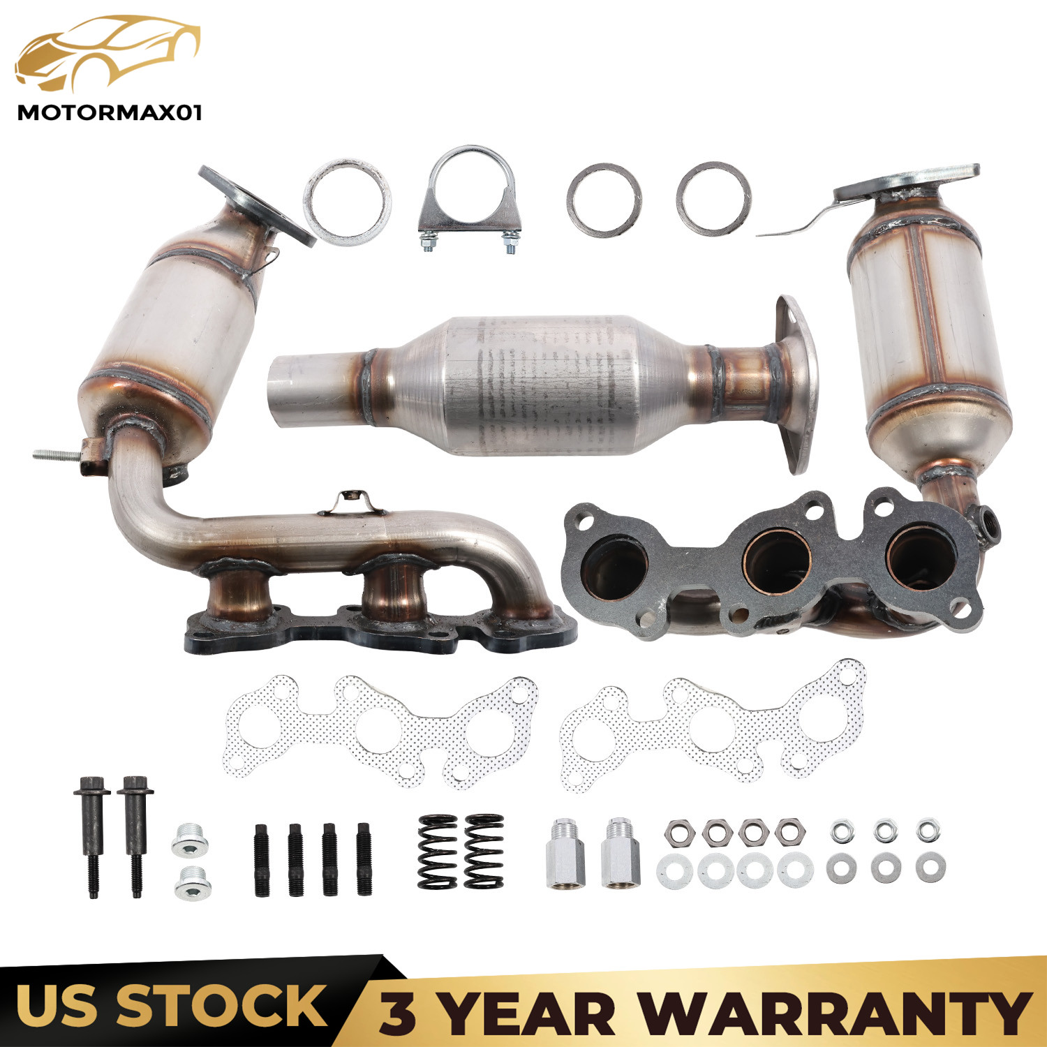 3x Rear Bank 1 & 2 Catalytic Converter For 2004-2006 Toyota Sienna 3.3L