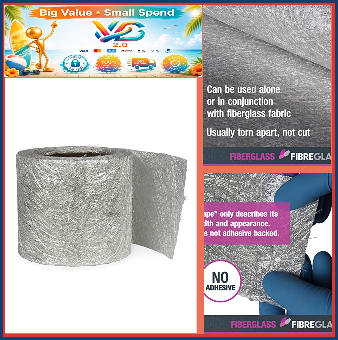 Fiberglass Chopped Strand Mat 1.5oz 4